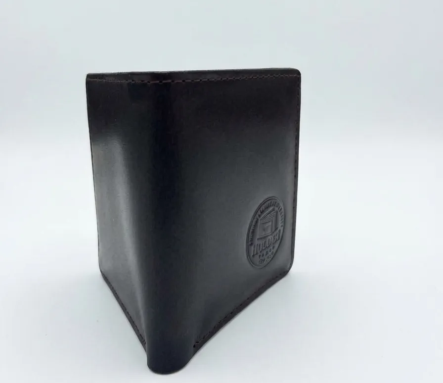 T Fold Card Holder – Premium Leather Finish (Black)